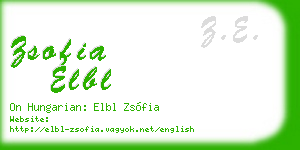 zsofia elbl business card